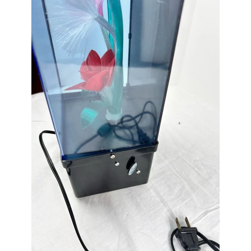 Vintage Retro Fiber Optic Color Changing Flower Bouquet Lamp Light 10x4x3